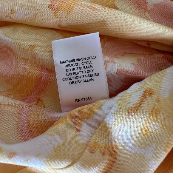 Tart Sundress Size S Drop Waist Button Down Vibrant Yellow V neck - Picture 9 of 9